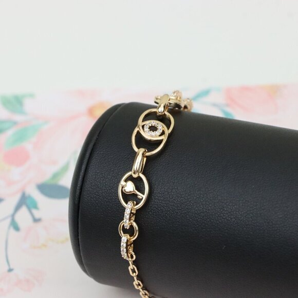 Elegant Rose Gold Bracelet with Heart and CZ Accents for Women, XPBL0628 - Picture 10 of 12